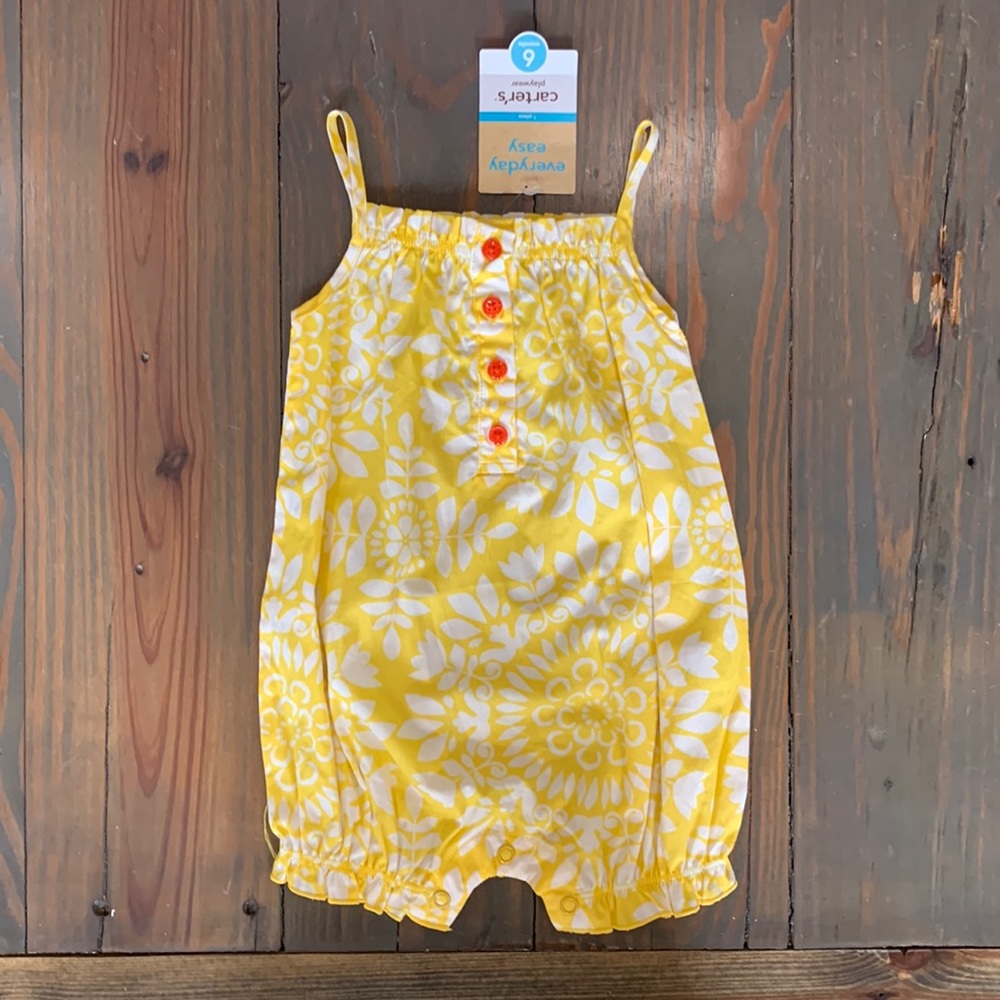 NWT Yellow Floral Romper
